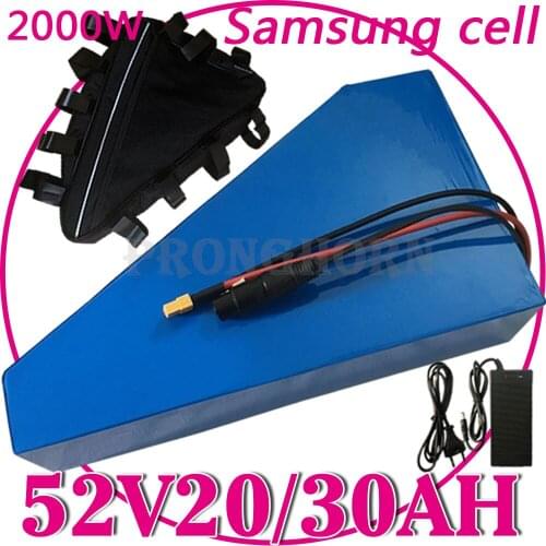 48V Electric Bicycle Battery 48V 1000W 1500W 2000W Ebike Li-ion Battery 48V 30AH 25AH 20AH Lithium Battery Pack Use Samsung Cell