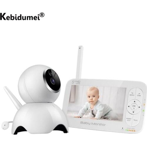 5.0 Inch Display Screen Baby Monitor with Camera Wireless Video Nanny 720P HD Security Night Vision Temperature Sleep Camera
