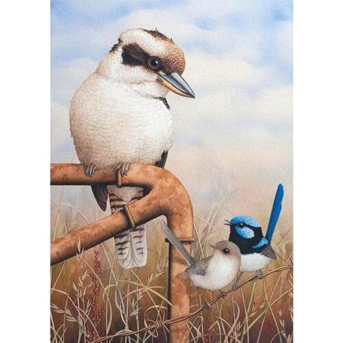 5D DIY diamante pintura círculo completo personaje Animal mosaico pájaro punto de cruz mosaico decoración de la pared del hogar