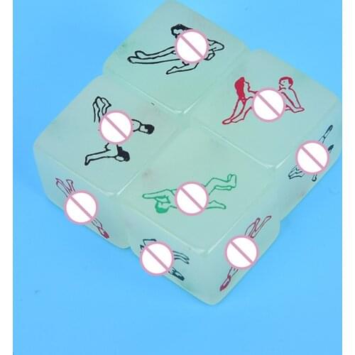 6 Side Erotic Luminous Dice Couples Flirting W Posture Toys Love Posture Guide Night Lights Luminous Love Dice Sex Toy