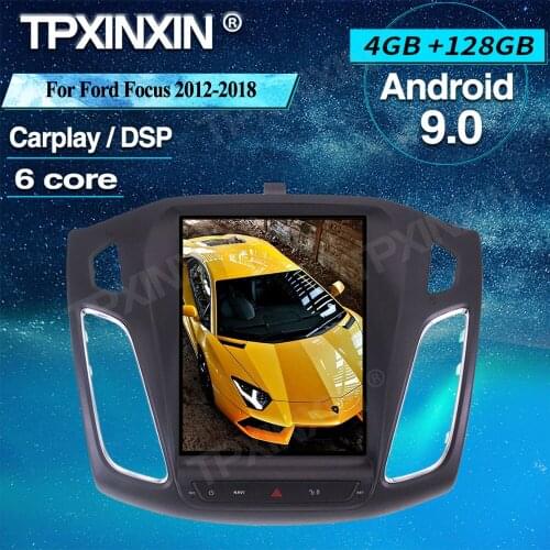 Android 9.0 4+128G For Ford Focus 2012-2018 Tesla Style Car GPS Navigation Multimedia Player Head Unit Autoradio Audio Stereo