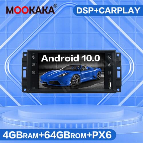 Android 10.0 4+64GB Car DVD Player GPS Navigation For Jeep Compass Wrangler Full Touch Head Unit Multimedia Player Tape Recorder