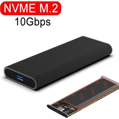 Blueendless NVME M.2 SSD external case usb Type-c port USB 3.1 SSD enclosure 10Gbps M.2 NVME/NGFF SATA Hard Drive Case HDD case