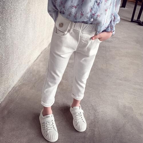 Children Girls Boys Casual Jeans Spring Autumn Kids Denim Pants Trousers Children Clothes 4-14age