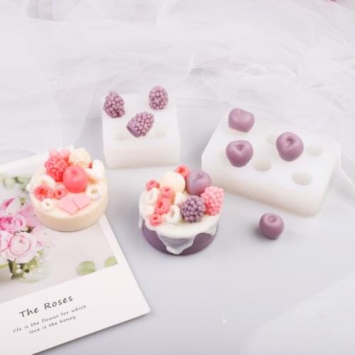 Cherry Mulberry Fruit DIY Aromatherapy Candle Fitting Mold French Mousse Chocolate Fruit Mold Candle Making Supplies