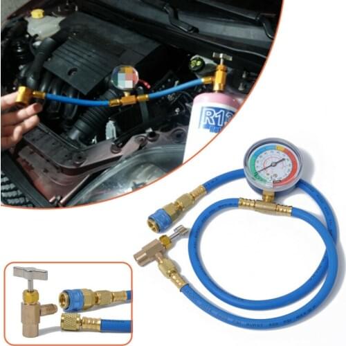 New Car Air Conditioning Repair Tool R134a Air Conditioner Fluoride Tube Quick Release Refrigerant Connector Cold Pressure Gauge