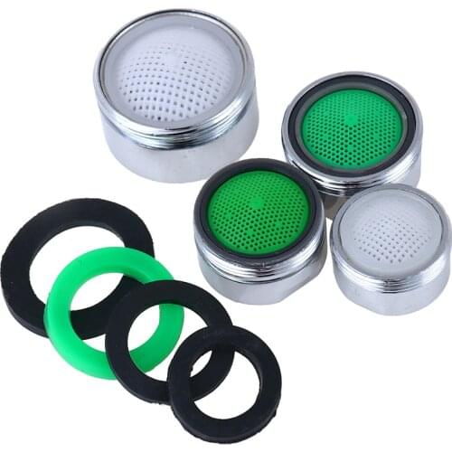 Kitchen Water Filter Adapter Silver Water Tap Aerator Saving Faucet Water Purifier Filter Nozzle With Rubber Washer Accessories