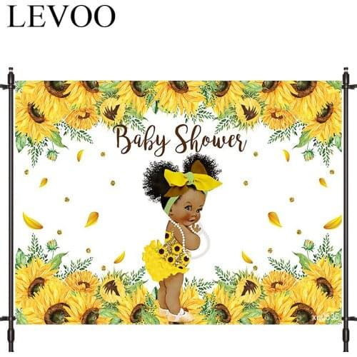 LEVOO Photographic Background Sunflower Baby Shower Child Family Party Photocall Photobooth Studio Photography Backdrop