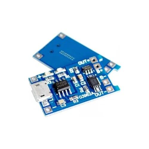 Micro USB 5V 1A 18650 module TP4056 Lithium Battery Charger Module 18650 Charging Board With Protection Dual Functions 1A Li-ion