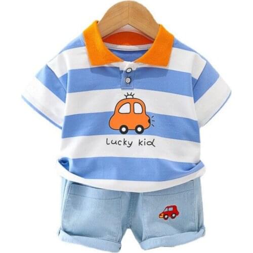 New Summer Newborn Baby Girl Clothes Fashion Children Boys Cotton T-Shirt Shorts 2Pcs/Sets Toddler Sport Costume Kids Tracksuits