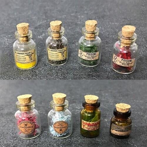 New Hot！ 1/12 Dollhouse Miniature Glass Mini Simulation Plant Bottle Furniture Toys for Doll House Decoration
