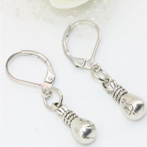 New design hot sale popular 6*15mm a pair money shape Tibet silver plated drop earrings dangle earring fine jewelry B2675
