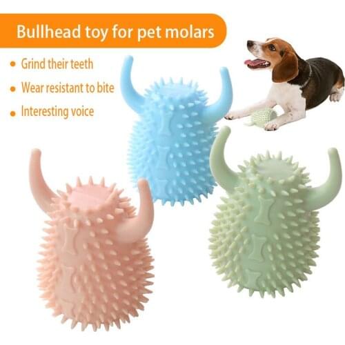 New horn Dog toys a molar tooth Pets Bite resistant Cleaning teeth Dog chews toys Tease the cat and the dog Gnawing pet products
