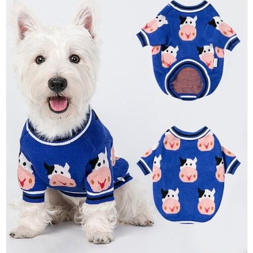 Clothes For Small Dogs Designer Sweater Winter French Bulldog Pet Luxury Warm Corgi Pull Pour Chat Puppy Knitted Suit For Dog