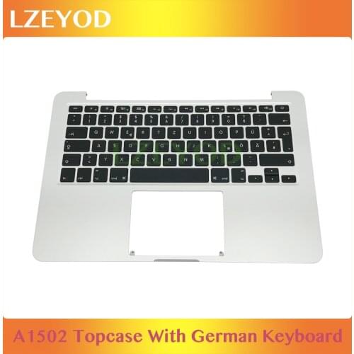 Original A1502 Topcase Germany Keyboard with Backlight For Macbook Pro Retina 13" Early 2015 A1502 Palmrest Housing Keyboard