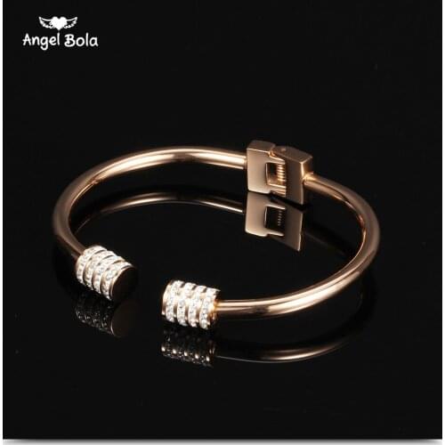 Open Rose Gold Fashion Wedding Bracelets & Bangles Made with Austria Elements Crystal Women Pulseira One Direction Gift Jewelry