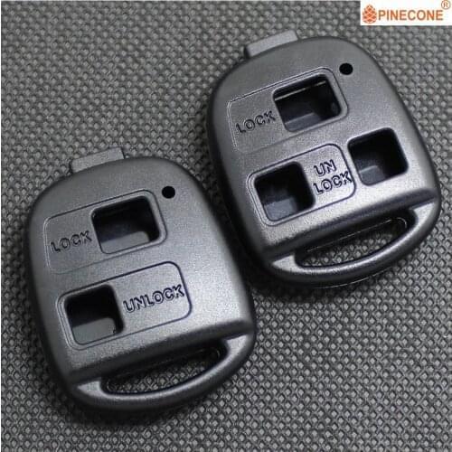 PINECONE for Toyota Echo RAV4 Yaris Prado Alphard Previa Tarago Pixis Rush Celica Estima Key Case Replacement Key Fob Shell 1 Pc