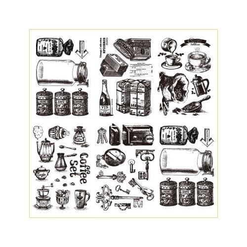 Transparent silicone seal vintage coffee seal DIY decorative childrens toys