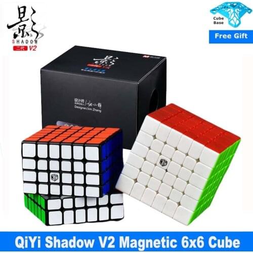 Qiyi shadow V2 Magnetic 6x6 Magic Cube X-MAN design Qiyi 6x6x6 Magnetic Speed Cube Qiyi XMD cubo magico Educational Toys