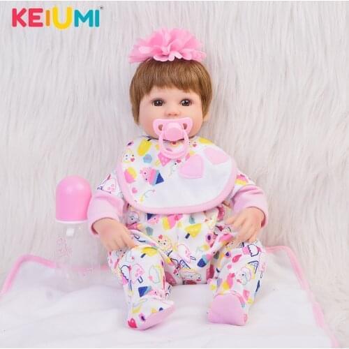 New Lifelike 17 Inch Baby Toys Reborn Dolls Babies Soft Silicone Doll Reborn Gift For Fashion Children Birthday Playmate