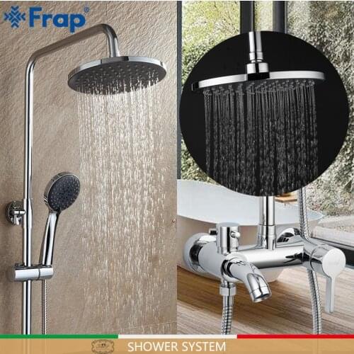 FRAP bathtub faucets wall mounted bathroom shower mixer bath shower faucet taps bath shower head set bathtub faucet