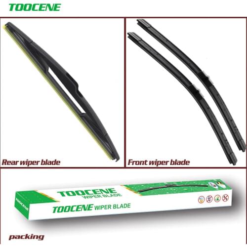 Front And Rear Wiper Blades for Peugeot 207 (Hatchback) 2007-2012 Windshield windscreen Wiper Auto Car Styling 26+17+14D