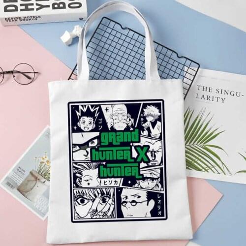 Hunter x Hunter shopping bag reusable bolso bolsa bolsas de tela canvas shopper bag reciclaje net reusable bolsa compra cabas