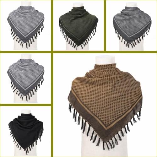 Tactical Hair Scarf Head Warps For Women Military Hunting Neck Scarf Headscarf Mens Shemagh Keffiyeh Neckwarmer Palestine Cotton