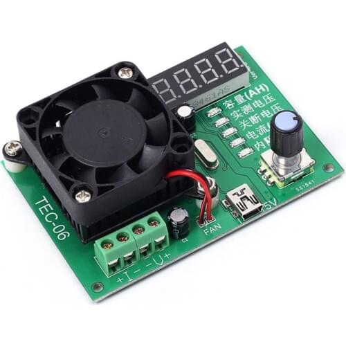 TEC-06 Battery Capacity Tester 16W Electronic Load Max 500AH LED Display with Fan DAC Loop Control