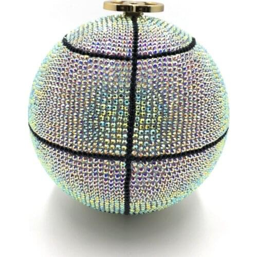 Lady Silver AB Small Clutch Bag Wedding Diamond Purse New Fashion Women Shoulder Chain Phone Clutches Female Crystal Clutch Bags