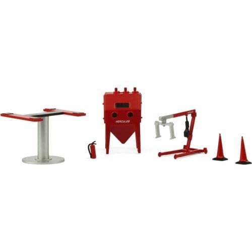 1:43 Gx4 garage repair workshop field equipment simulation model accessories lift sandblasting machine car vehicle parts boy toy