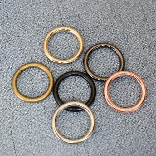 100 Pcs/Lot 25mm Alloy O Ring Unwelded Key Ring Belt Strap Dog Chain Buckle Clip Trigger Bag Buckle Metal Accessories