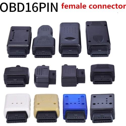 Automotive OBD2 Welding Female Diagnostic Interface 16pin Plug OBD2 Housing OBDII Assembly