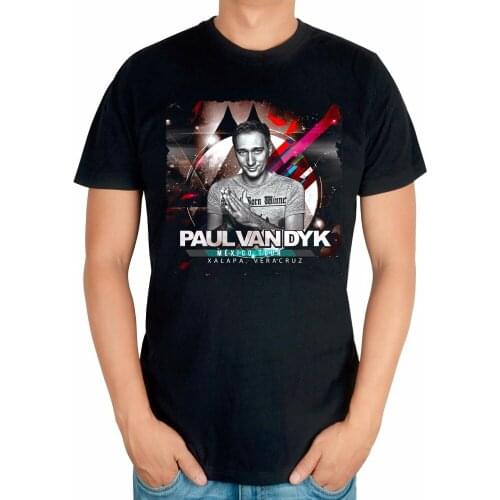 Black Summer Style Cool Fashion Paul van Dyk Brand Dubstep men DJ master shirt mma print 3D Cotton T-shirt Music fitness XXXL