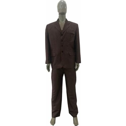Doctor Who Tenth 10th DR. David Tennant Cosplay Costume Brown Suit Male Suits Daily