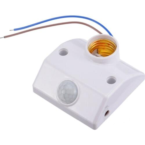 E27 Socket PIR Infrared Motion Sensor LED Light Lamp Holder Lamp Base Switch