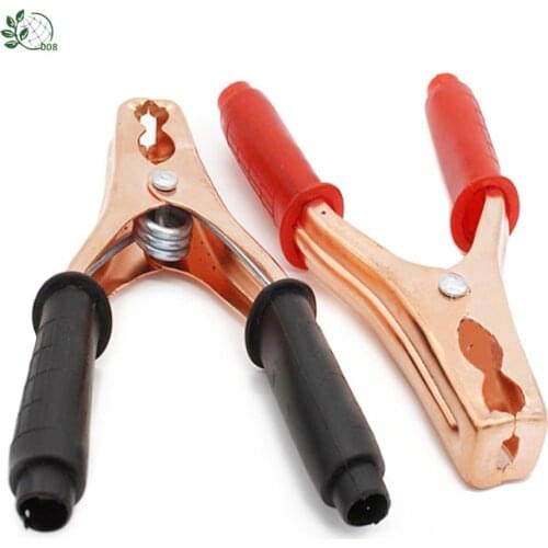 Insulated Crocodile clip Plastic Handle Alligator clip 200A Cable Lead Test Charging Clamp Metal Crocodile Clamp Length 136mm