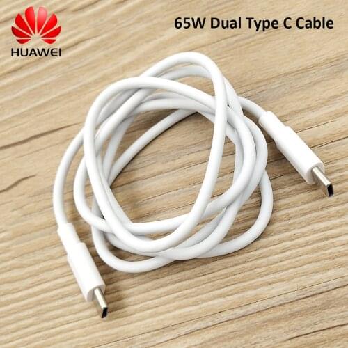 65W Supercharge Type C Cable 100CM QC.3.0 USB C To Type C Adapter Data Cord For Huawei P40 P30 Pro MateBook 13 14 X 15 MagicBook