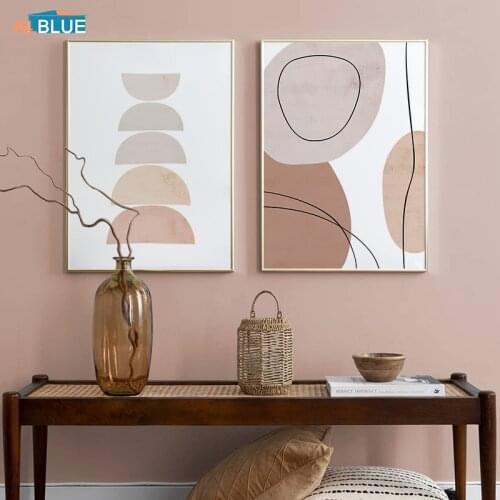 Boho Style Paintings Abstract Geometric Shape Prints Canvas Wall Art Pictures Nordic Home Decoration Poster Interior Living Room