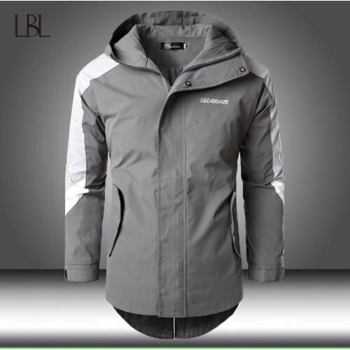 Autumn Winter Hooded Zipper Jacket Mens Sportswear Windbreaker Casual Streetwear Breathable Hoodies Coats Male Bomber Jackets
