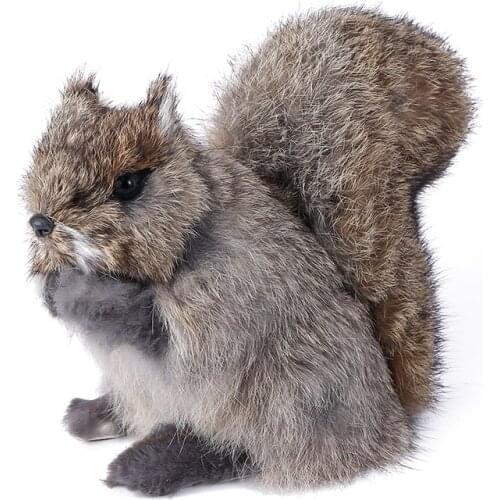 Mini Animal Plush Toys Simulation Cute Squirrel Stuffed Kids Chris Decorations Birthday Gift Anti-Wrinkle Pillow For Child Props