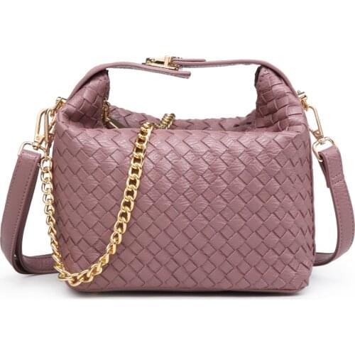 Fashion Hand-Woven Mini Crossbody Bags For Women Summer High Quality PU Leather Chain Lady Shoulder Bag Beach Handbags And Purse