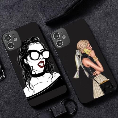 Fashion Coffee Girl Boss Phone Case for iPhone 12 11 mini pro XS MAX XR 8 7 6 6S Plus X 5S SE 2020