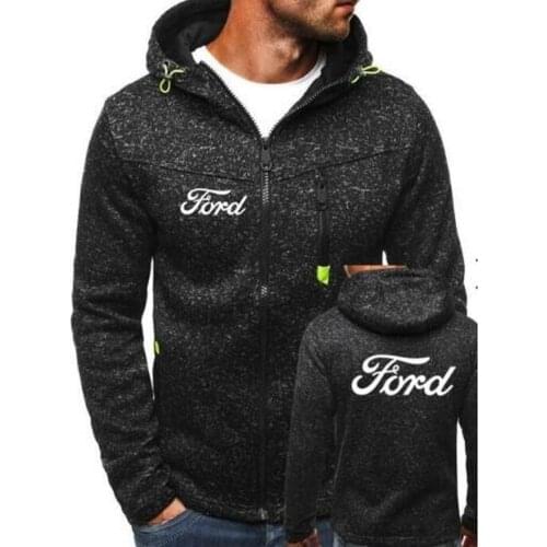 2020 Male Pullover Hoodie Men Hoodies Ford Mustang Print Jacket Spring Autumn Drawstring Zipper Hooded Sweatshirt Top Coat