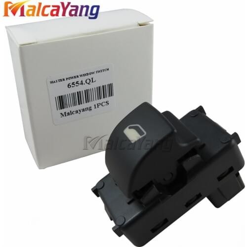 New Power Window Control Switch Control Button For Peugeot 207 2007 - 2015 6490.HQ 6490HQ 6554.HJ 6554HJ 6554.QL 6554QL 6554.ZL