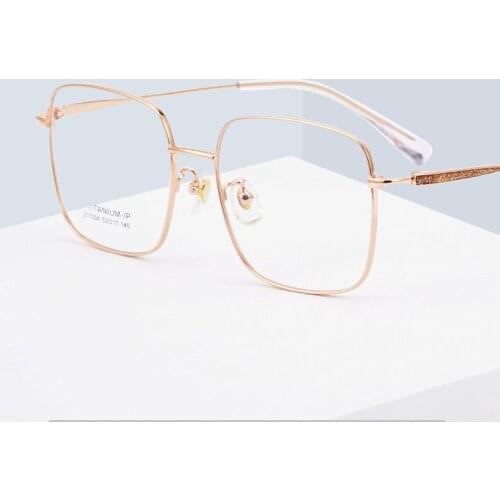 New Arrival Retro Pure Titanium Frame Glasses Super Light Large Frame Man and Woman Optical Eyewears