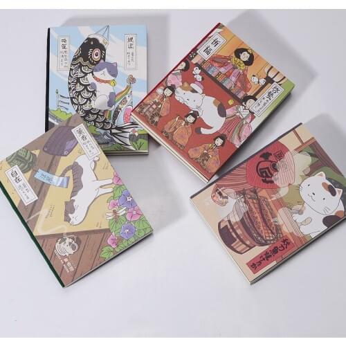 Creative Japanese Cat Notebook Planner Agenda Diary Hard Cover Yearly Monthly Planning Notebook Office School Supplies Gift