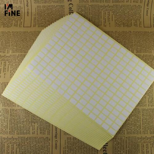 24Sizes Plain Small White Sticky Labels Price Stickers Tags 10x20mm 9x16mm 16x28mm 25x100mm 28x40mm Blank Self Adhesive