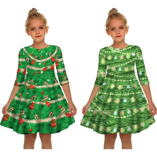 Christmas Girls Dress 8-12 Years Teens Girls Party Dresses For Girls Kids Santa Claus Dresses New Year Children Carnival Dress