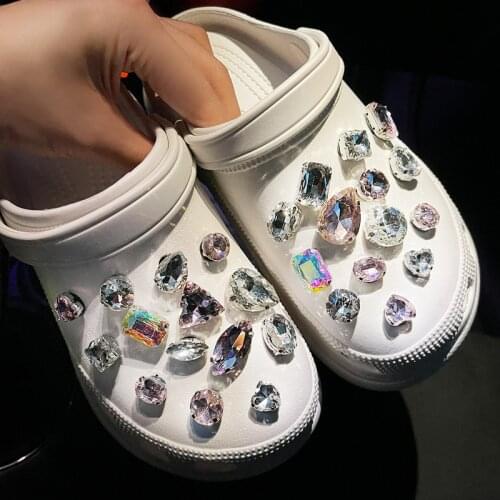 Crocses Shoe Buckle Princess Pink Hole Shoes Accessories Shoes Flower Croc Slippers Sandals Accessories Diy Jewelry Decoration